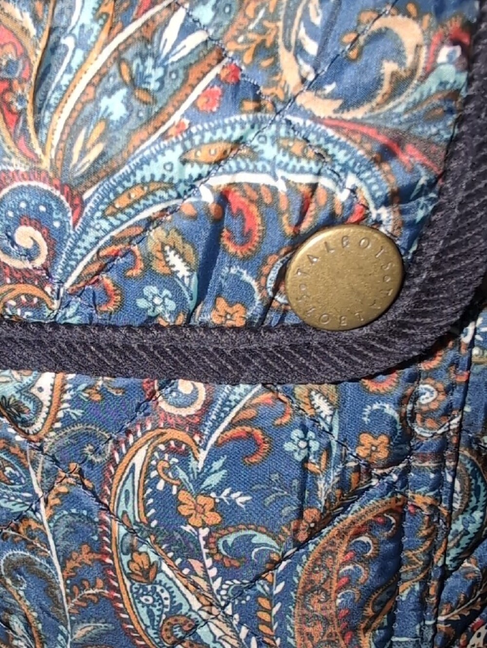 Talbots Paisley Quilted Jacket- Sz XS - Picture 8 of 14